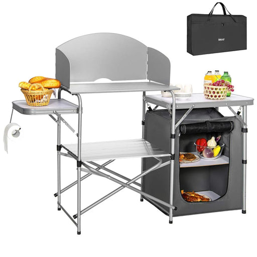 immagine-1-dreamwell-cucina-da-campeggio-pieghevole-in-alluminio-con-cucinotto-con-paravento-nero-compatto-estensione-ean-8054143011517