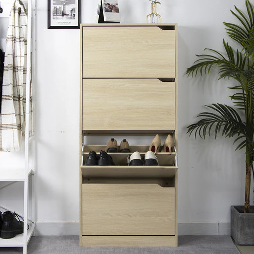 immagine-1-dreamwell-scarpiera-salvaspazio-a-4-ante-portascarpe-in-legno-63x24x150-olmo-ean-8054143034233