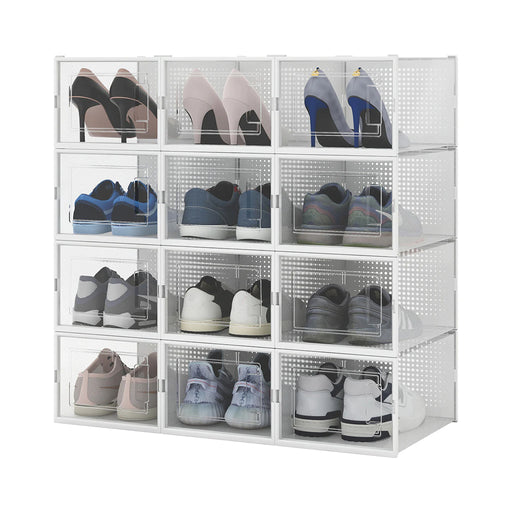dreamwell scarpiera set 12 scatole portascarpe salvaspazio impilabili 35x25x19 cm ean 8054143036374