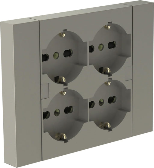 electraline 3pmark spa multipresa da incasso quadra 4 prese titanio ean 8011439221357