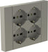 electraline 3pmark spa multipresa da incasso quadra 4 prese titanio ean 8011439221357