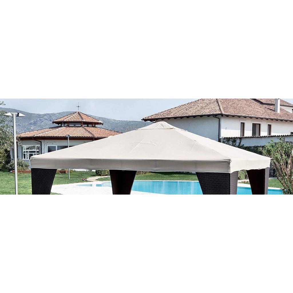 Telo Di Ricambio Per Gazebo Cadice 3x3m In Poliestere Idrorepellente Avorio - Foto 14