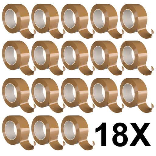 plast italia 18x nastro imballo 50x132 acrilico silenzioso avana