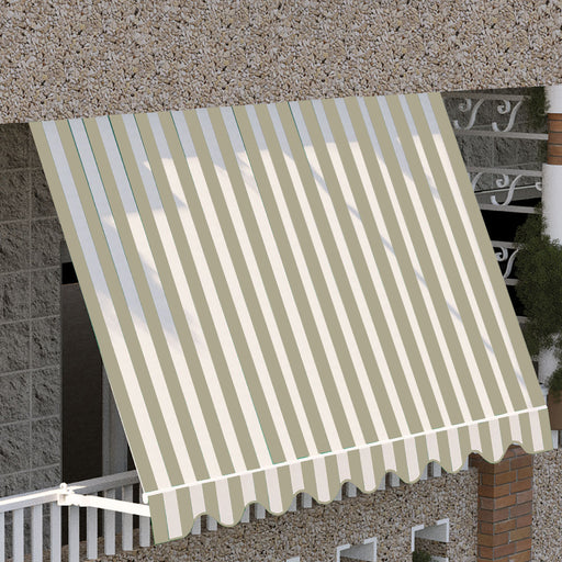 solarius tenda da sole a caduta con bracci regolabili nocciola e bianco disponibile in 3 misure ean 8014211951169