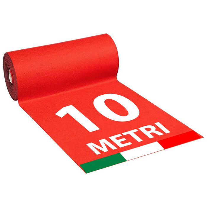 soleilux 1mt x 10mt passatoia rossa natalizia tappeto rosso feltro rosso natale chiesa matrimonio negozio prodotto italiano ean 8058753790039