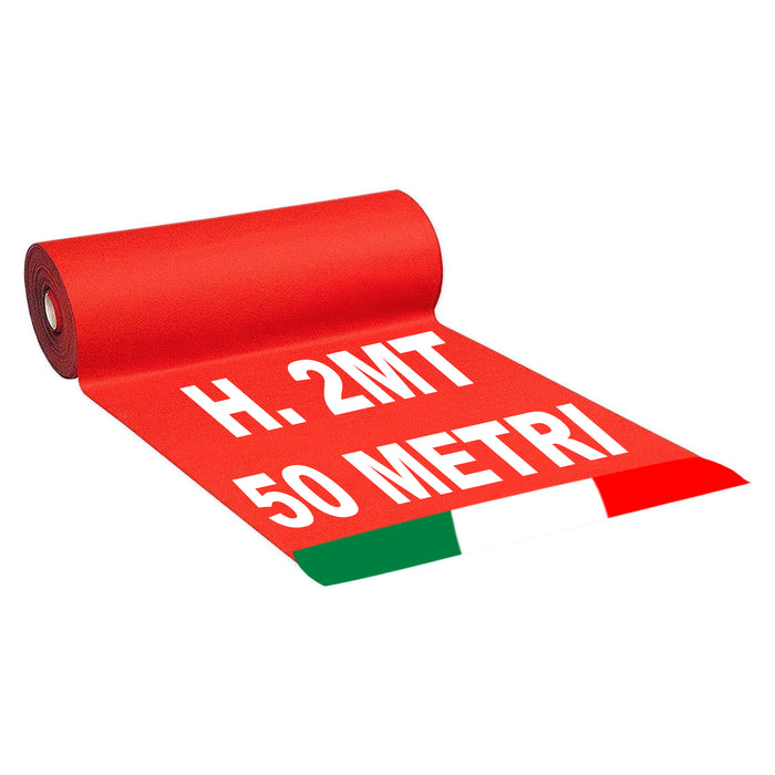 soleilux 2mt x 50mt passatoia rossa natalizia tappeto rosso feltro rosso natale chiesa matrimonio negozio prodotto italiano ean 8058753794747
