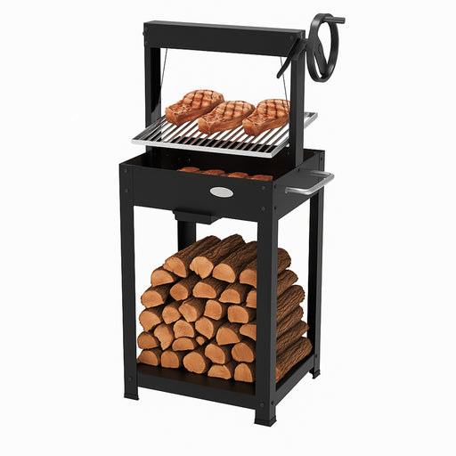 soleilux barbecue duramax in acciaio con 2 funzionalita legna e carbone 080 815 ean 8428832091652