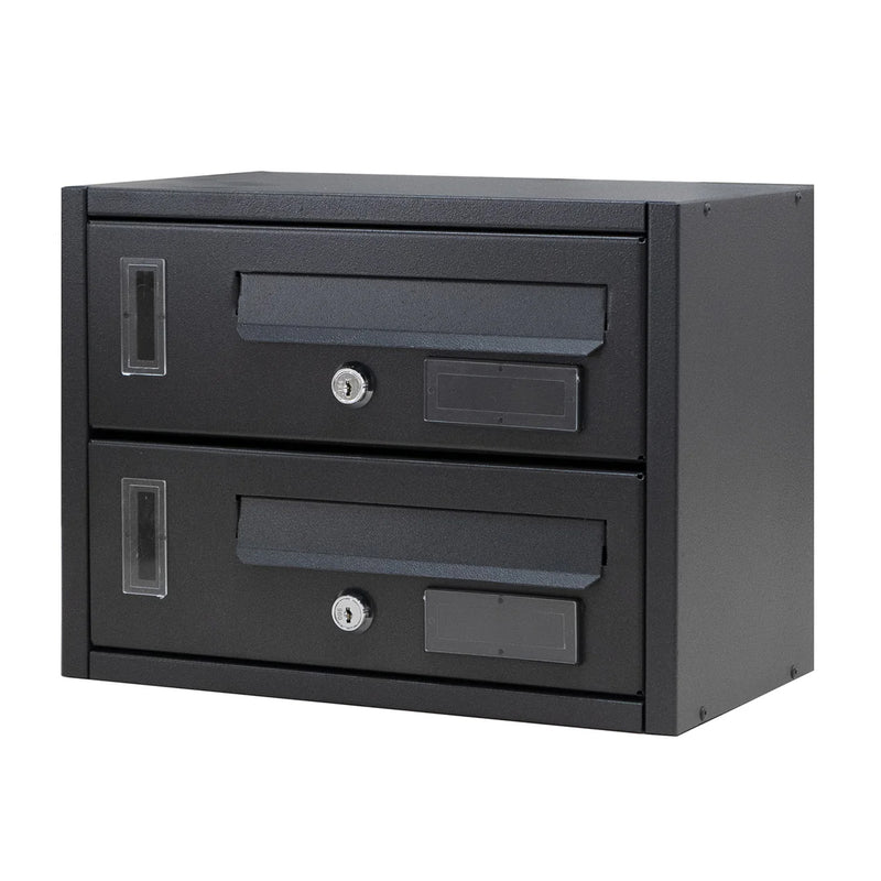soleilux cassetta postale condominiale da muro buca lettere componibile made in italy 2 posti 30x17x22h ean 8058753795126