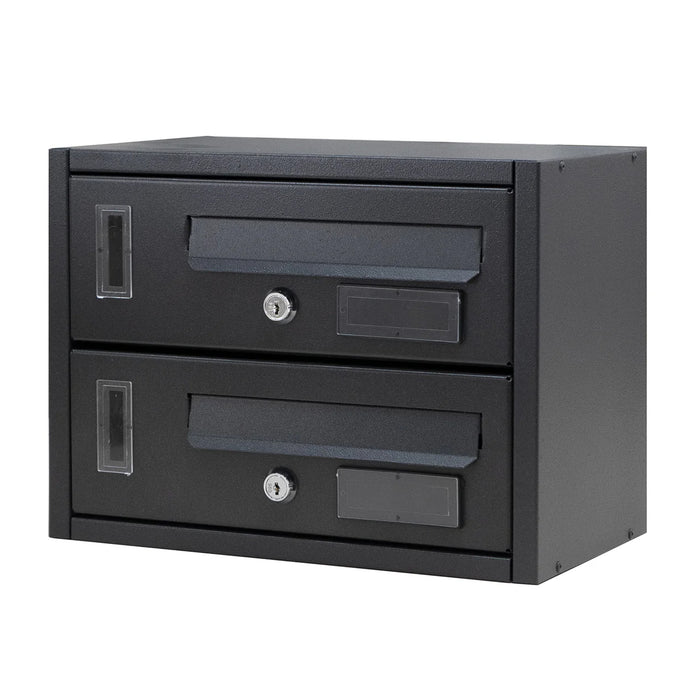 soleilux cassetta postale condominiale da muro buca lettere componibile made in italy 2 posti 30x17x22h ean 8058753795126