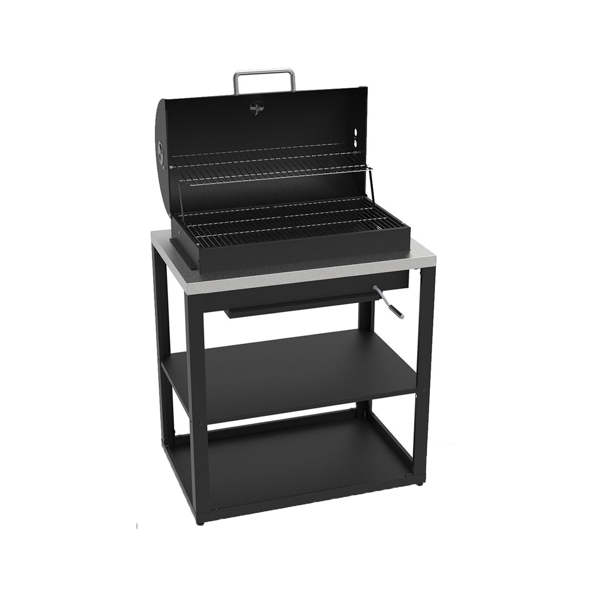 soleilux modulo barbecue a carbone con scaffale aperto l 90 x p 607 x h 90cm ean 8058753796581