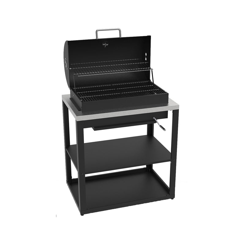 soleilux modulo barbecue a carbone con scaffale aperto l 90 x p 607 x h 90cm ean 8058753796581