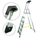 soleilux soleilux scala in alluminio unica 6 gradini con portaoggetti portata certificata 150kg en131 tuv ean 8058753791739