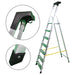 soleilux soleilux scala in alluminio unica 7 gradini con portaoggetti portata certificata 150kg en131 tuv ean 8058753798615