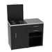 soleilux soleilux set cucina da esterno a gas 2 elementi con 2 cassetti estraibili struttura in acciaio e piano in acciaio inox nero ean 8058753799650