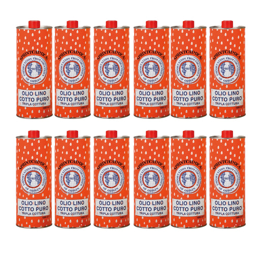 immagine-1-sprint-chimica-s-p-a-12x-olio-di-lino-cotto-puro-tripla-cottura-1000ml-sprintchimica-ean-8016742100412