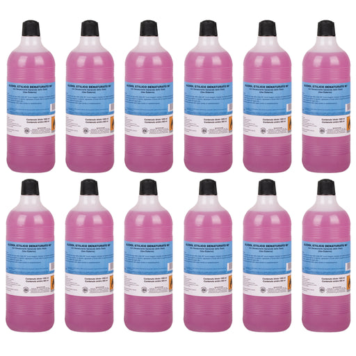 immagine-1-sprint-chimica-s-p-a-kit-12-bottiglie-alcool-etilico-denaturato-rosso-90-1lt