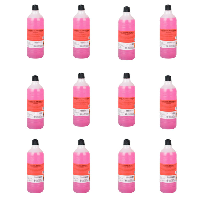 immagine-1-sprint-chimica-s-p-a-kit-12-bottiglie-di-alcool-etilico-denaturato-rosso-94-da-1lt