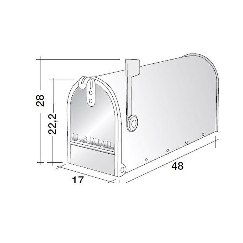 alubox cassetta postale americana topolino bianca alubox 18usaibi ean 8011639002091