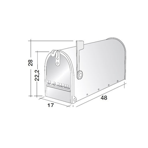 alubox cassetta postale americana topolino nera alubox 18usa1ne ean 8011639002114