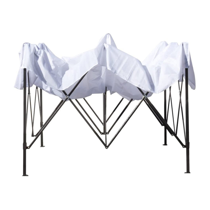 cilvani gazebo richiudibile 3x3mt pieghevole a fisarmonica automatico mercato tenda fiera bianco ean 8026158000954