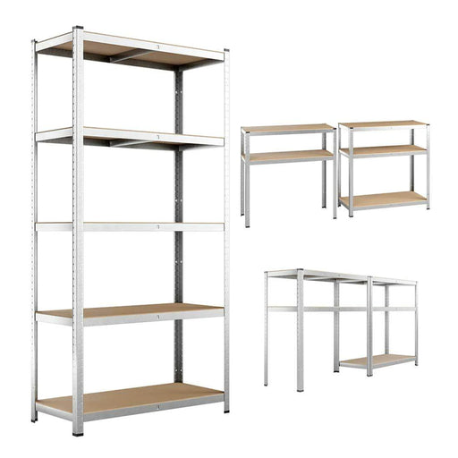 immagine-2-dreamwell-2-x-scaffale-in-metallo-zincato-5-ripiani-per-carichi-pesanti-180x90x40-ean-8054143010817