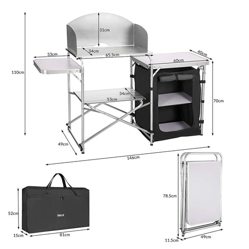 immagine-2-dreamwell-cucina-da-campeggio-pieghevole-in-alluminio-con-cucinotto-con-paravento-nero-compatto-estensione-ean-8054143011517