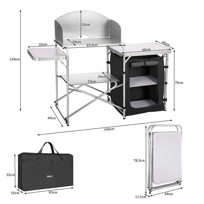 immagine-2-dreamwell-cucina-da-campeggio-pieghevole-in-alluminio-con-cucinotto-con-paravento-nero-compatto-estensione-ean-8054143011517