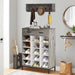 immagine-2-dreamwell-set-ingresso-scarpiera-e-appendiabiti-da-parete-portascarpe-con-15-scomparti-grigio-ean-8054143036763