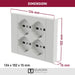 electraline 3pmark spa multipresa da incasso quadra 4 prese bianco ean 8011439221050