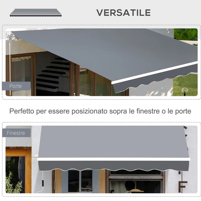 solarius tenda da sole da esterno a bracci avvolgibile 2 misure grigio ean 8056644131879
