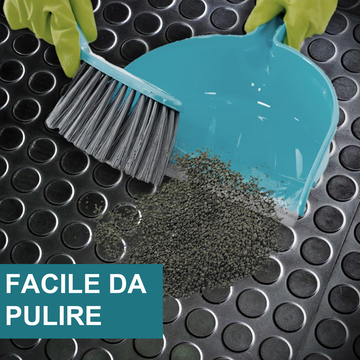 soleilux 1mt x 20mt pavimento antiscivolo bolflex bullonato copripavimento bollato in pvc 12mm antracite ean 8058753791326