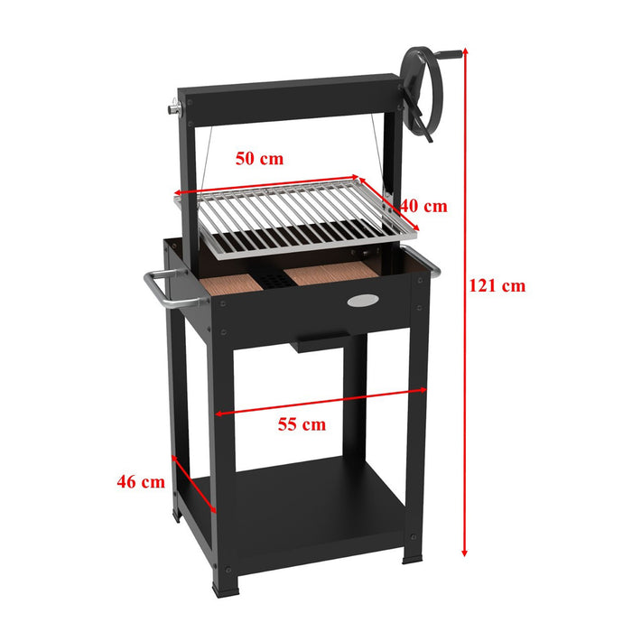soleilux barbecue duramax in acciaio con 2 funzionalita legna e carbone 080 815 ean 8428832091652