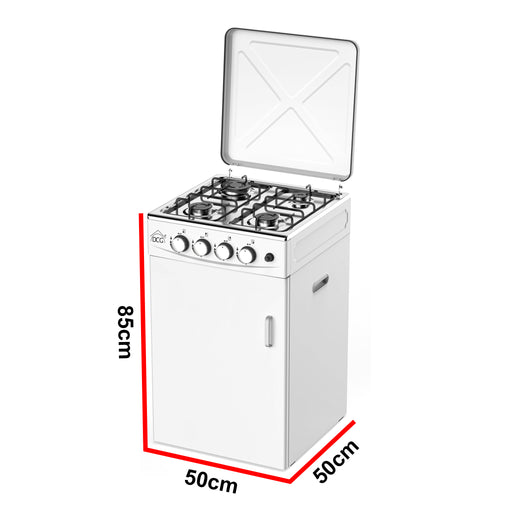 soleilux soleilux cucina da esterno 50x50cm h85cm con mobile portabombola e accensione piezo ean 8058753799995