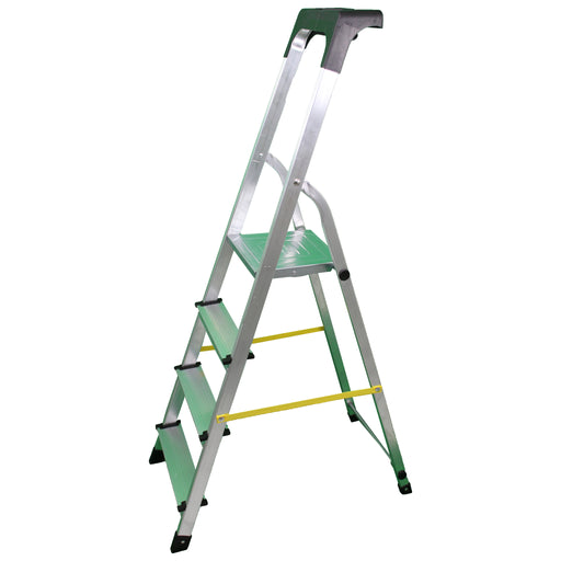 soleilux soleilux scala in alluminio unica 4 gradini con portaoggetti portata certificata 150kg en131 tuv ean 8058753796383