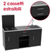 soleilux soleilux set cucina da esterno a gas 3 elementi con lavello rubinetto e tagliere con 2 cassetti estraibili struttura in acciaio e piano in acciaio inox nero ean 8058753798035