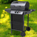 dreamwell barbecue a gas con pietra lavica 2 fuochi fornello piano laterali con griglia acciaio ean 8059221000841