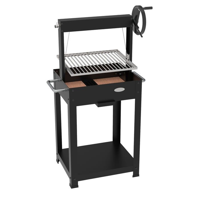 soleilux barbecue duramax in acciaio con 2 funzionalita legna e carbone 080 815 ean 8428832091652