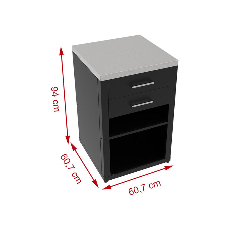 soleilux modulo piano con 2 cassetti estraibili l 607 x p 607 x h 90cm ean 8058753799315