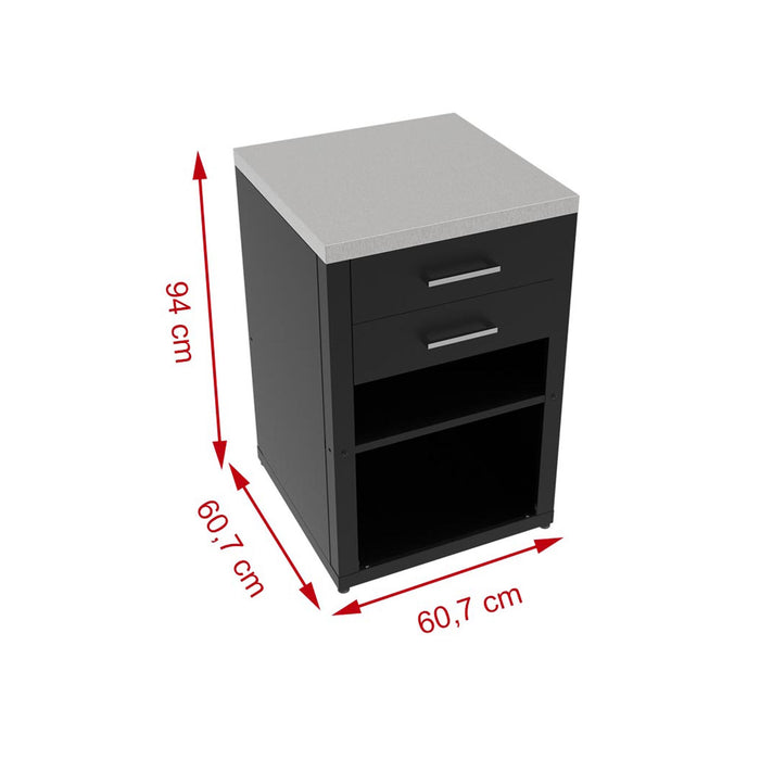 soleilux modulo piano con 2 cassetti estraibili l 607 x p 607 x h 90cm ean 8058753799315