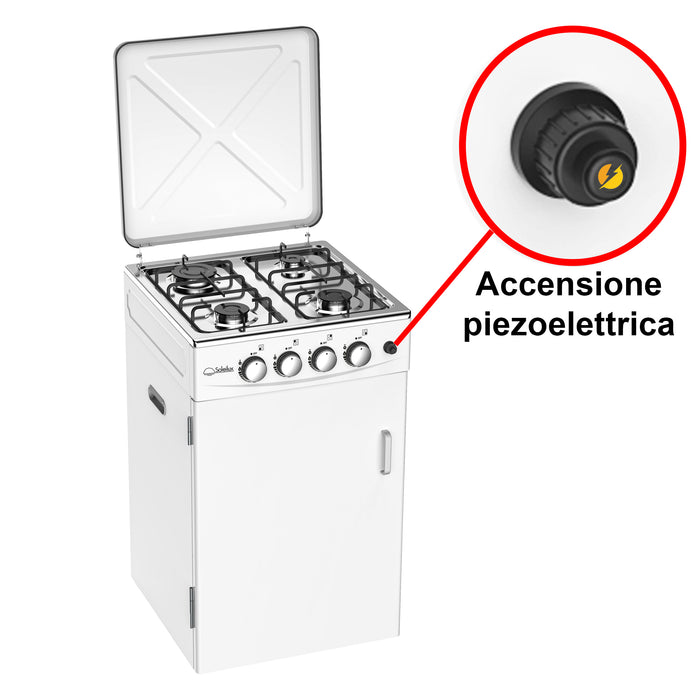soleilux soleilux cucina da esterno 50x50cm h85cm con mobile portabombola e accensione piezo ean 8058753799995