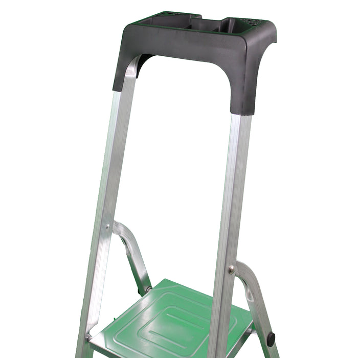 soleilux soleilux scala in alluminio unica 4 gradini con portaoggetti portata certificata 150kg en131 tuv ean 8058753796383