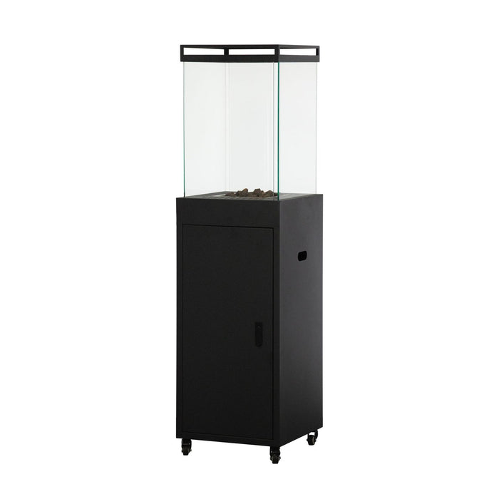 soleilux soleilux stufa patio a gas gpl 9 kw con accensione piezoelettrica riscaldatore da esterno decorativo 42x42x h 152cm ideale per bar ristoranti strutture ean 8058753794990