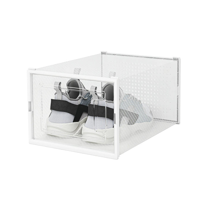 dreamwell scarpiera set 12 scatole portascarpe salvaspazio impilabili 35x25x19 cm ean 8054143036374