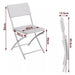 dreamwell set 2 sedie pieghevoli in polyrattan bianco da esterno salvaspazio giardino bianco ean 8054143039924