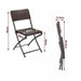 dreamwell set 2 sedie pieghevoli in polyrattan bianco da esterno salvaspazio giardino marrone ean 8054143005813