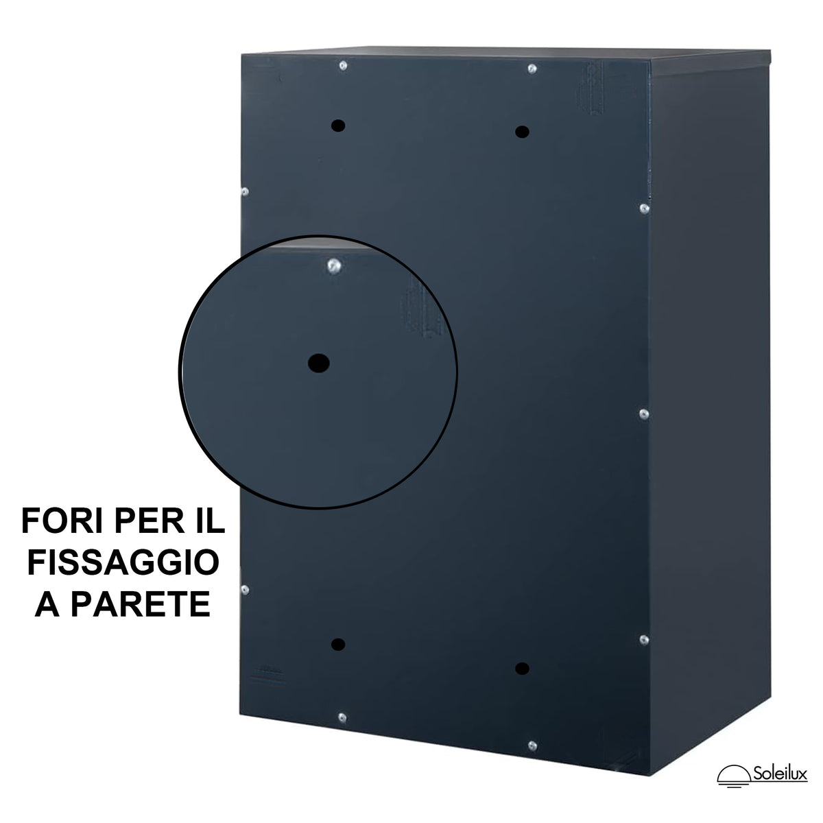 soleilux cassetta postale condominiale da muro buca lettere componibile made in italy 2 posti 30x17x22h ean 8058753795126