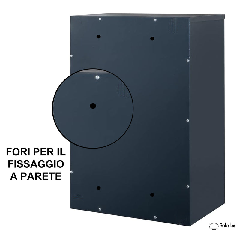 soleilux cassetta postale condominiale da muro buca lettere componibile made in italy 2 posti 30x17x22h ean 8058753795126