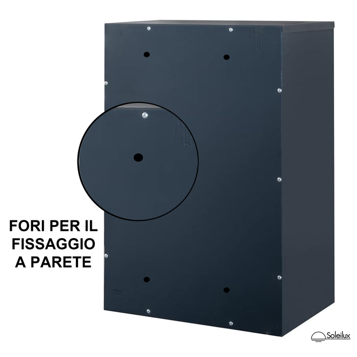 soleilux cassetta postale condominiale da muro buca lettere componibile made in italy 2 posti 30x17x22h ean 8058753795126