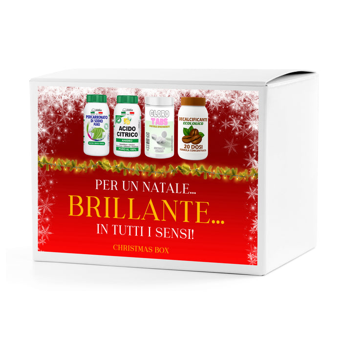 soleilux christmas box pulizie 4 kg acido citrico percarbonato di sodio candeggina effervescente e decalcificante per macchine da caffe granulare idea regalo natale con biglietto di auguri ean 8058753798059