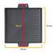 soleilux griglia bistecchiera 2 in 1 quadrata in ghisa universale antiaderente 40x40 cm liscia e rigata con 2 manici ean 8058753792224